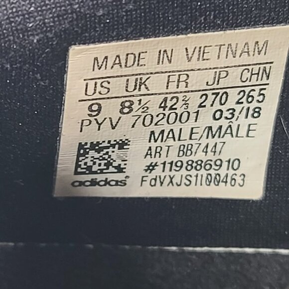 Adidas Men's Black Solar Glide BB7447 Lace Up Athletic Running Shoes Size 9 - Picture 6 of 7